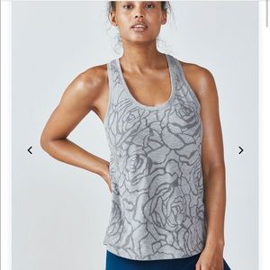 Fabletics Grey Floral Aventura Tank